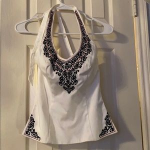 White House black market halter top